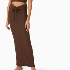 NWT SKIMS Soft Lounge Ruched Long Skirt - size 2X